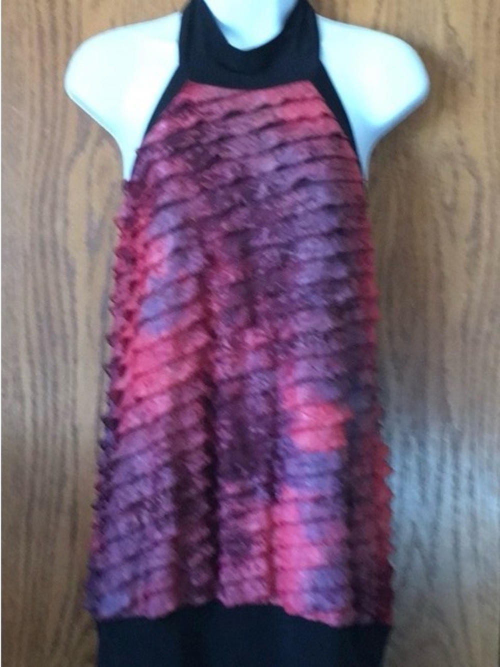 Sexy Vanity Silky Tiered Halter Top